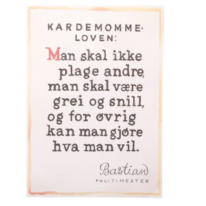 Plakat A4, kardemommeloven