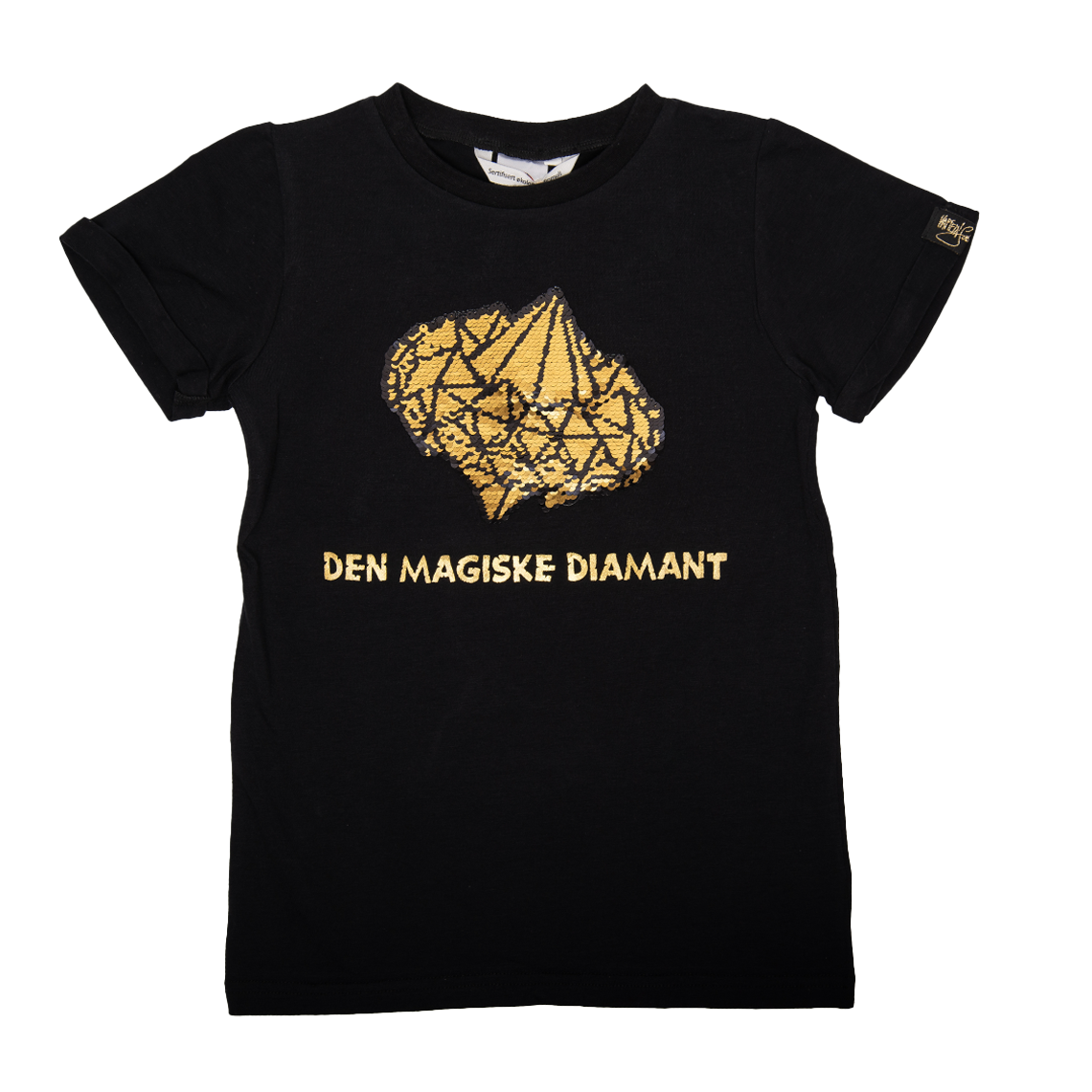 T-skjorte Den Magiske Diamant, sort med paljetter - Bilde 4