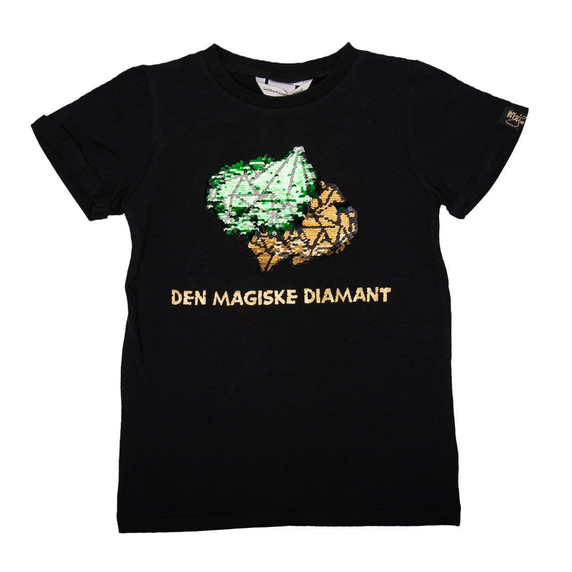 T-skjorte Den Magiske Diamant, sort med paljetter - Bilde 3