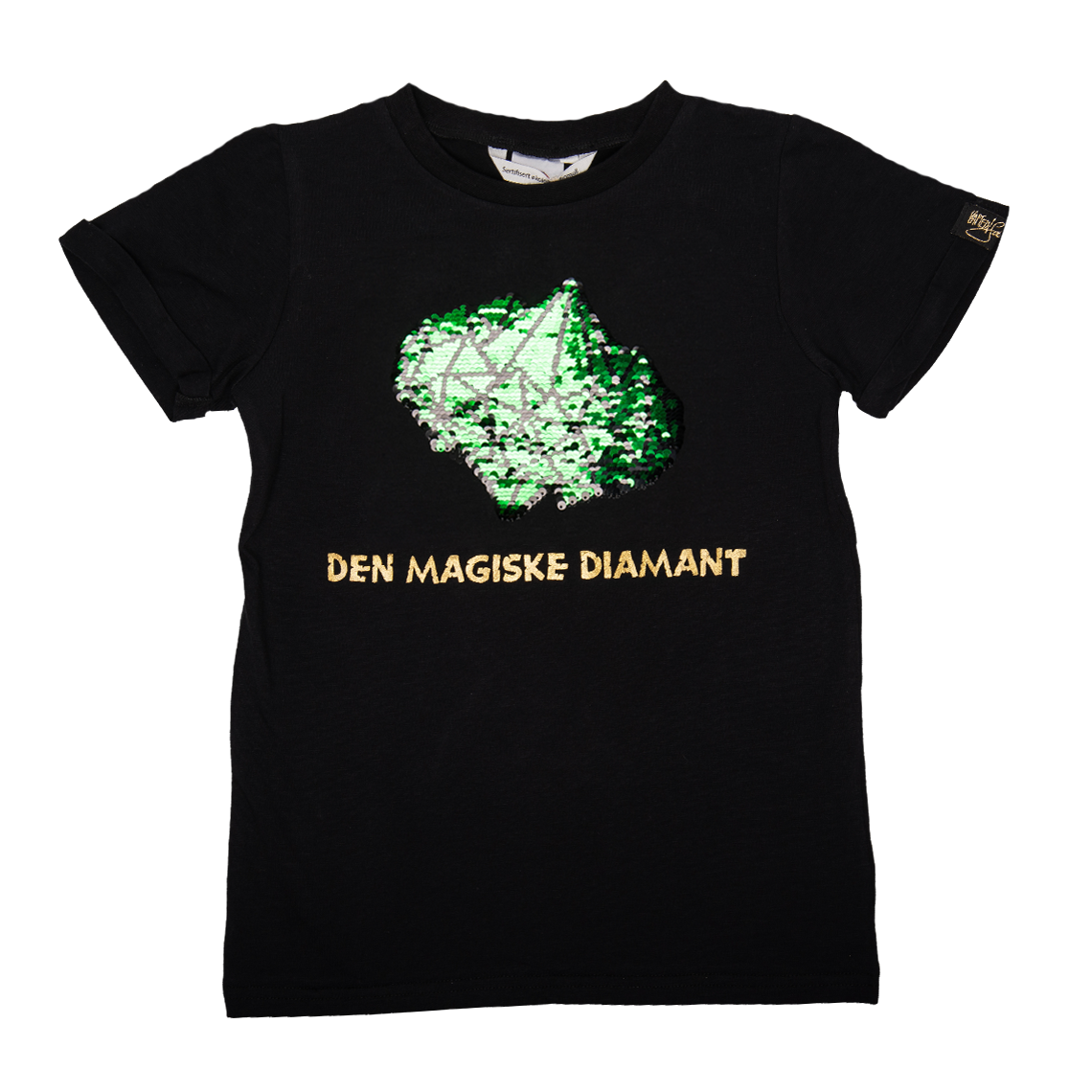 T-skjorte Den Magiske Diamant, sort med paljetter - Bilde 2
